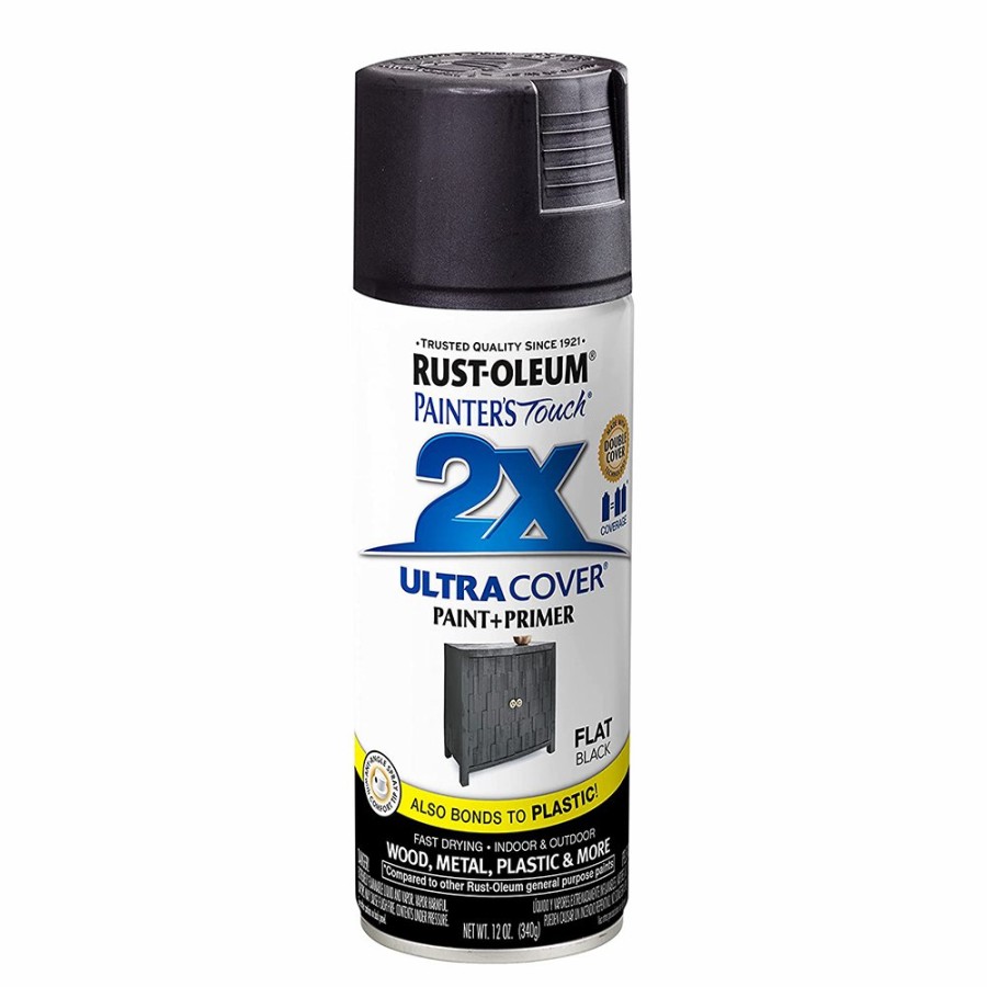 Paint Rust-Oleum Specialty | Rust-Oleum 2X Ultra Cover Flat Paint & Primer Spray Paint 340G Matte Black