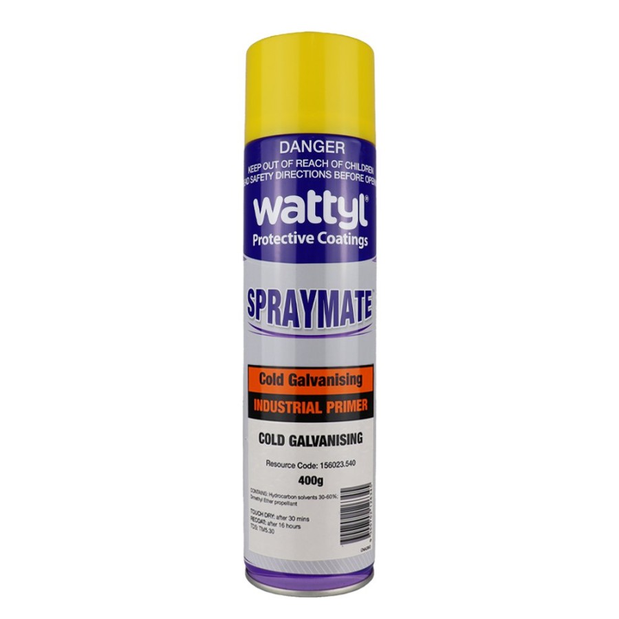 Paint Wattyl Primers & Undercoats | Wattyl Spraymate Industrial Cold Galvanising 1K Zinc Rich Metal Primer 400G Aerosol Grey