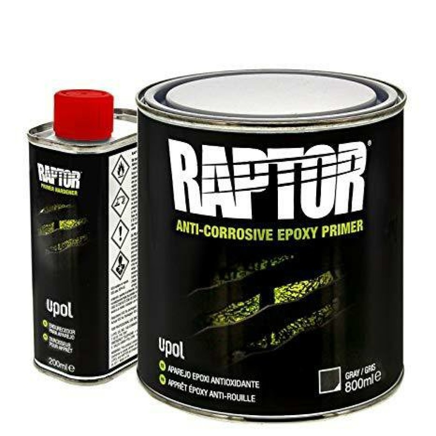 Paint U-POL Primers | U-Pol Raptor Bedliner Anti Corrosive Epoxy Primer Grey 4:1 1L Kit