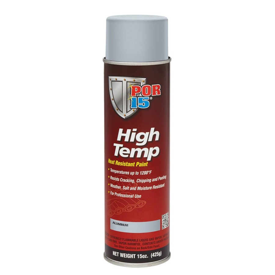 Paint POR15 High Temp & Brakes | Por15 High Temp Paint 425G Aluminium Aerosol 1200°F Heat Resistant Spray