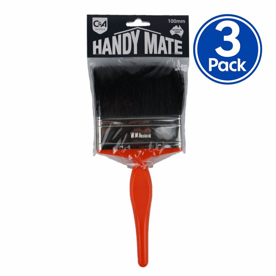 Painting Tools C u0026 A Brushware | C&A Handy Mate Paint Brush 100Mm X 3 Pack Trade Industrial Commercial