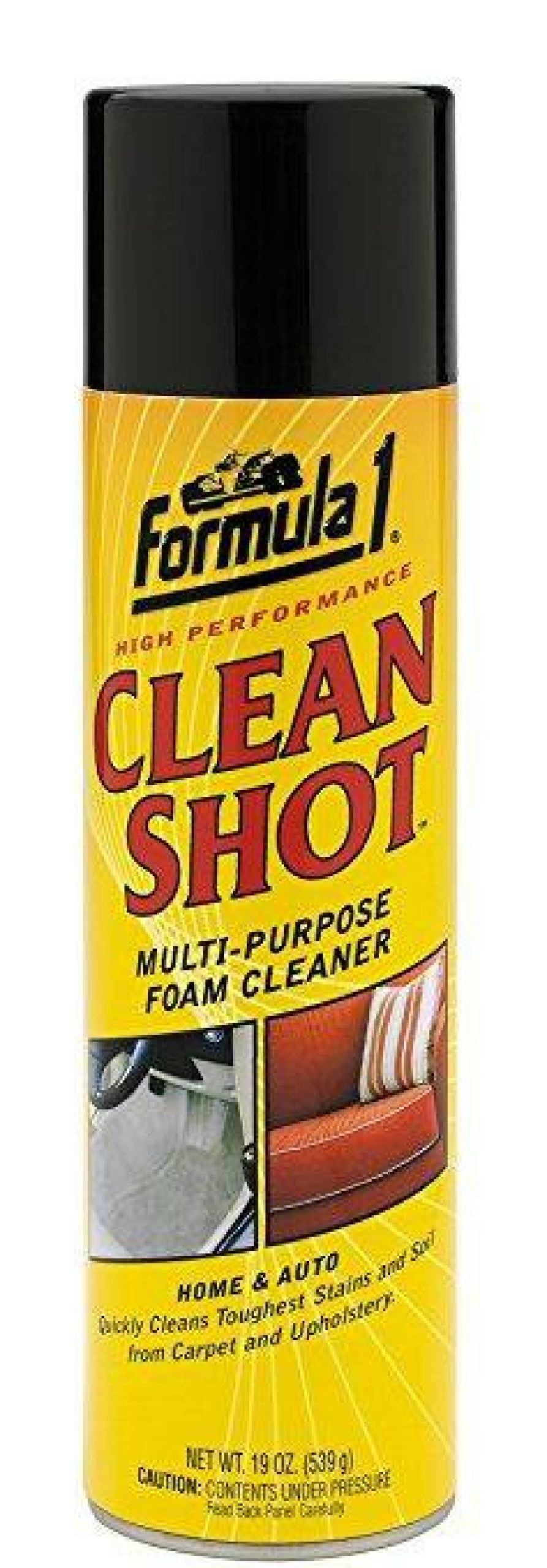 Car Care Formula 1 Interior Cleaners | Formula 1 Clean Shot Multipurpose Foam Spray Cleaner Home & Auto 539G