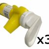 Cleaning Wholesale Paint Group Drum Taps | Solvent Drum Touch Tap Yellow & White Multi-Purpose Lift Top 3 Pack