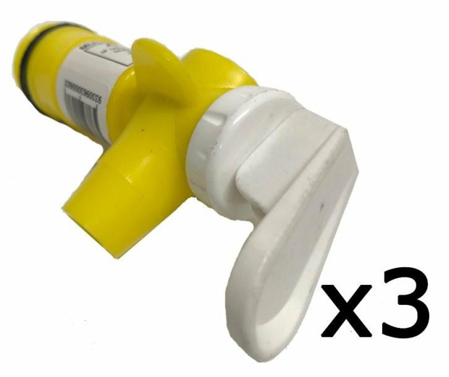 Cleaning Wholesale Paint Group Drum Taps | Solvent Drum Touch Tap Yellow & White Multi-Purpose Lift Top 3 Pack