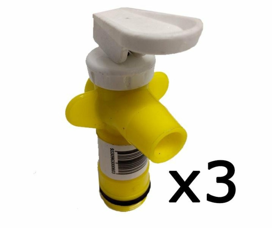 Cleaning Wholesale Paint Group Drum Taps | Solvent Drum Touch Tap Yellow & White Multi-Purpose Lift Top 3 Pack