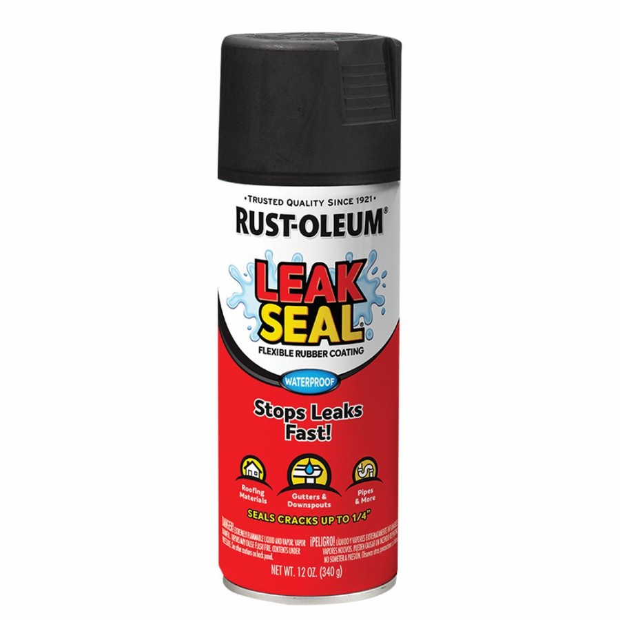 Paint Rust-Oleum Waterproofing | Rustoleum Leak Seal Matt Black 340G Flexible Rubber Coating Waterproof Spray