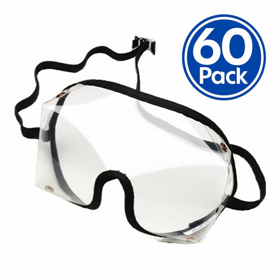 Safety 3M Safety Glasses | 3M Sz828 Cotton Bound Disposable Dust Goggles Clear Lens X 60 Pack