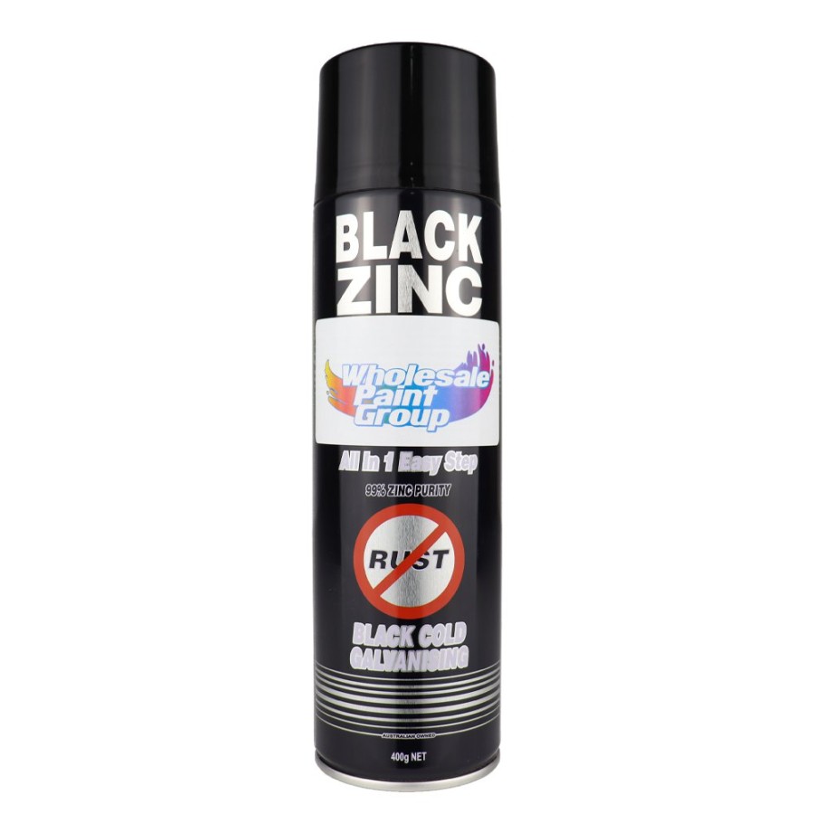 Paint Silver Zinc Supplies Primers | Silver Zinc Supplies 3 In 1 Cold Galvanising Metal Primer Black 400G Aerosol 99% Zinc