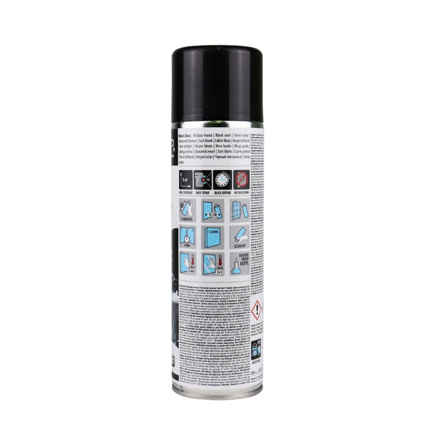 Paint Car-Rep Top Coats | Car-Rep Professional Automotive Gloss Acrylic Aerosol 500Ml Black X 3 Pack