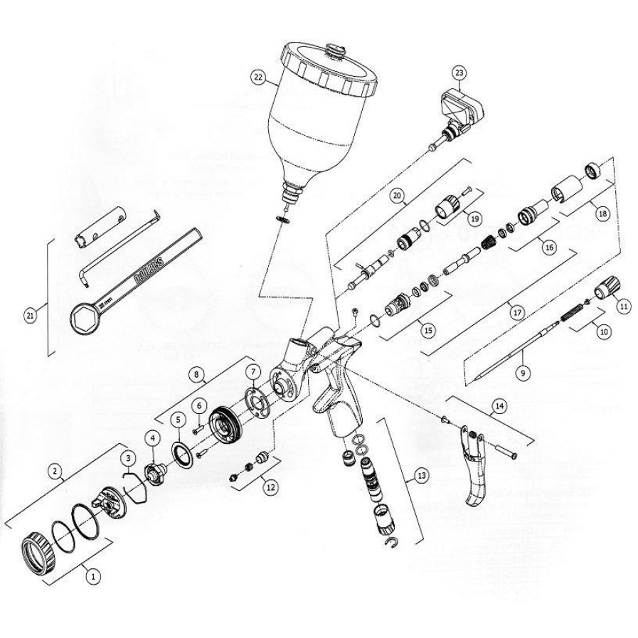 Spray Guns Devilbiss Gaskets & Seals | Devilbiss Spray Head Gasket Seal Kit Of 2 704401 For Dv1