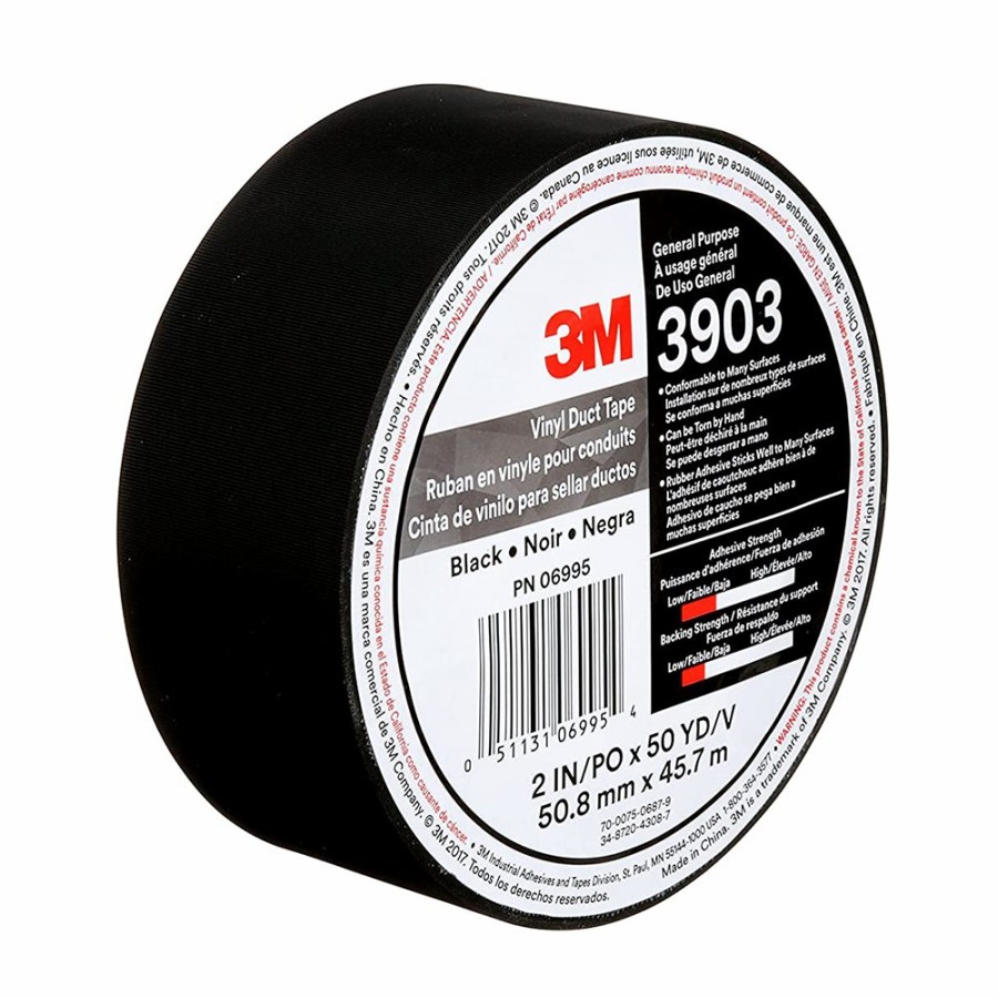 Prep & Repair 3M Vinyl Tape | 3M 3903 General Purpose Vinyl Duct Tape 50.8Mm X 45.7M Black