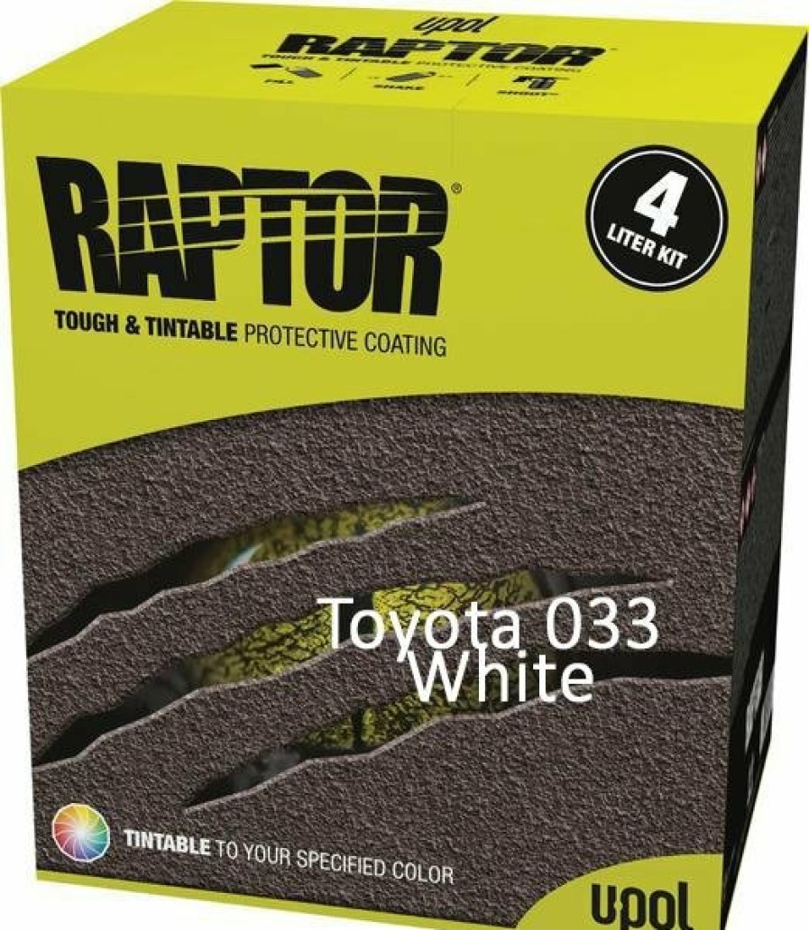 Paint U-POL Bedliner | U-Pol Raptor Tintable For Toyota 033 White Protective Bed Liner Kit 4L