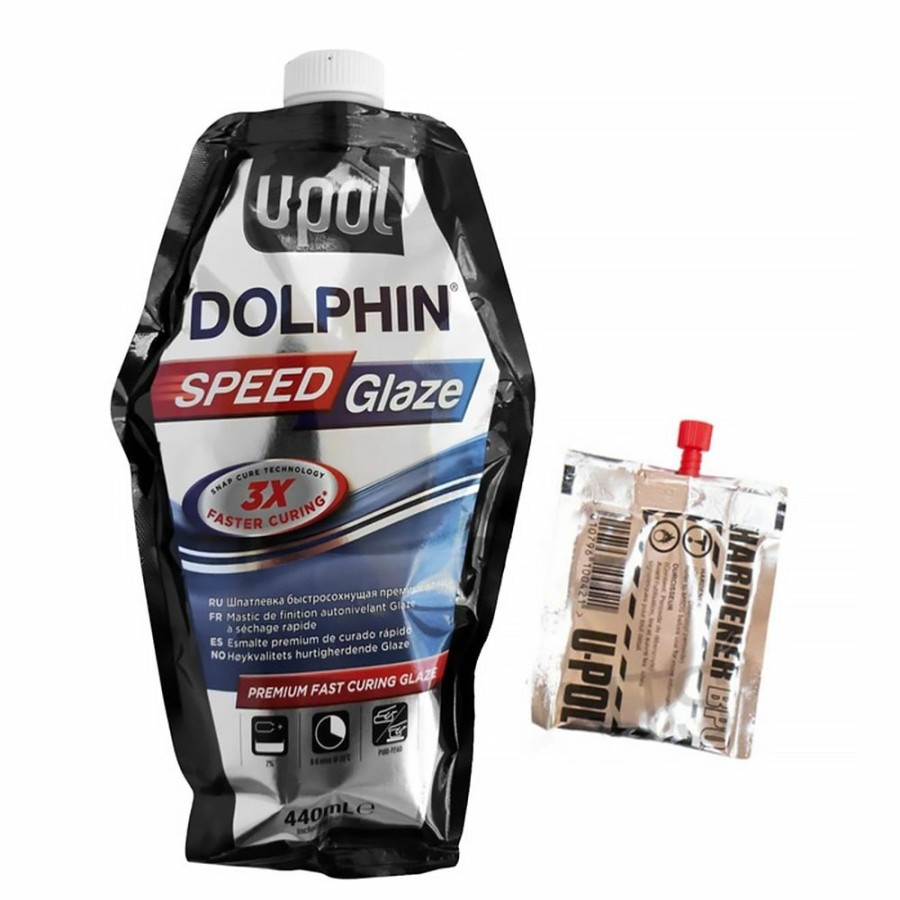 Prep & Repair U-POL Fine Fillers | U-Pol Dolphin Speed Glaze 440Ml Fast Cure Ultra Fine Lightweight Pinhole Filler