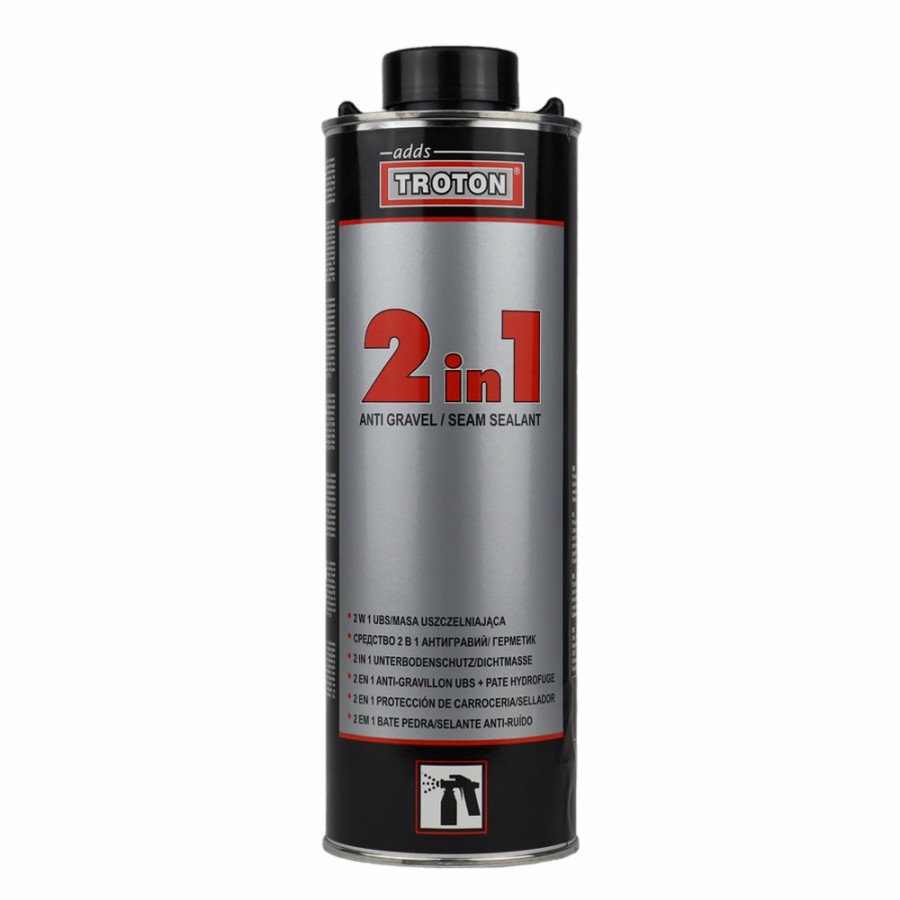 Paint Troton Chassis & Underbody | Troton 2 In 1 Stone Guard Spray On Black 1L Anti Gravel Seam Sealer