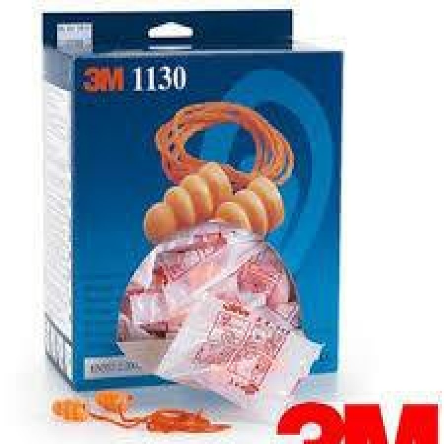 Safety 3M Earbuds | 3M™ 1130 Corded Earplugs, Poly Bag Bx100