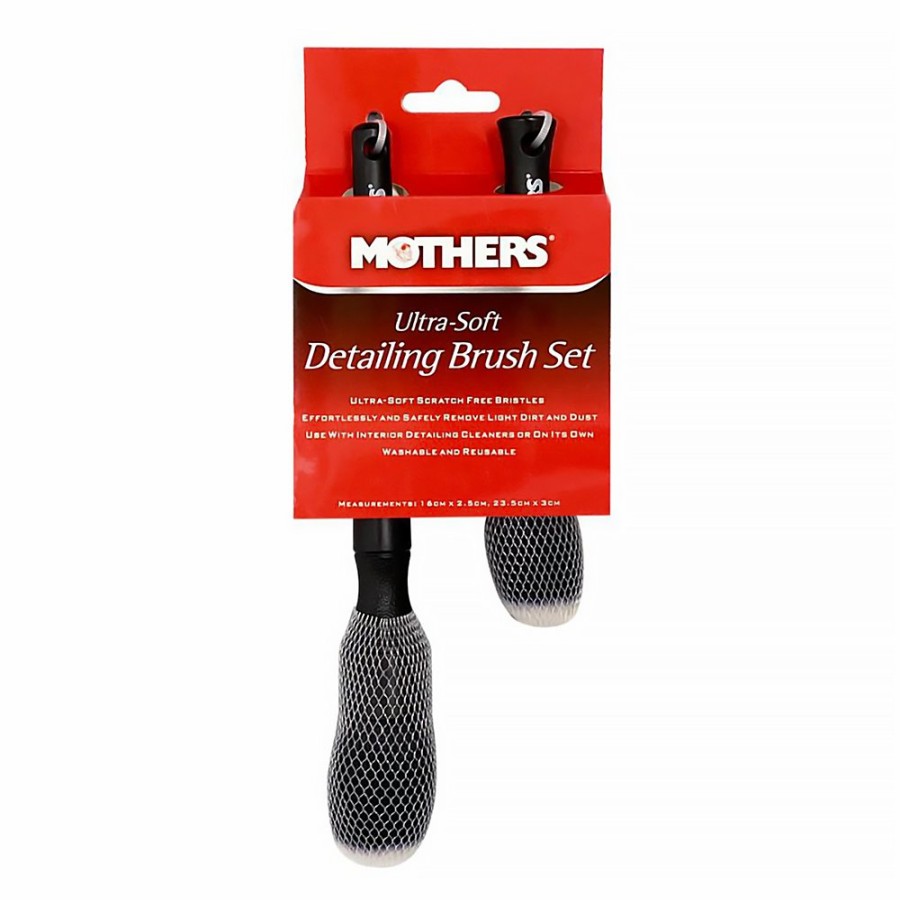 Cleaning Mothers Cleaning Brushes | Mothers Ultra Soft Detailing Brush Set Interior Brushes Washable & Reusable