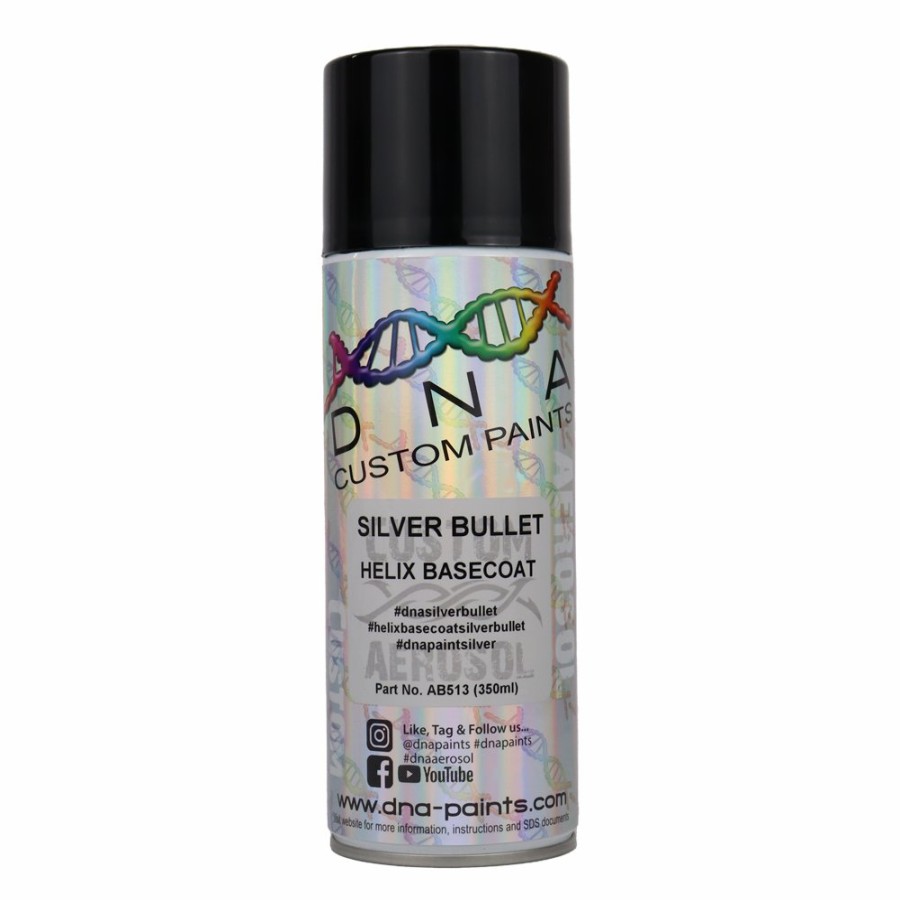 Paint DNA Paints Top Coats | Dna Paints Helix Basecoat Spray Paint 350Ml Aerosol Silver Bullet