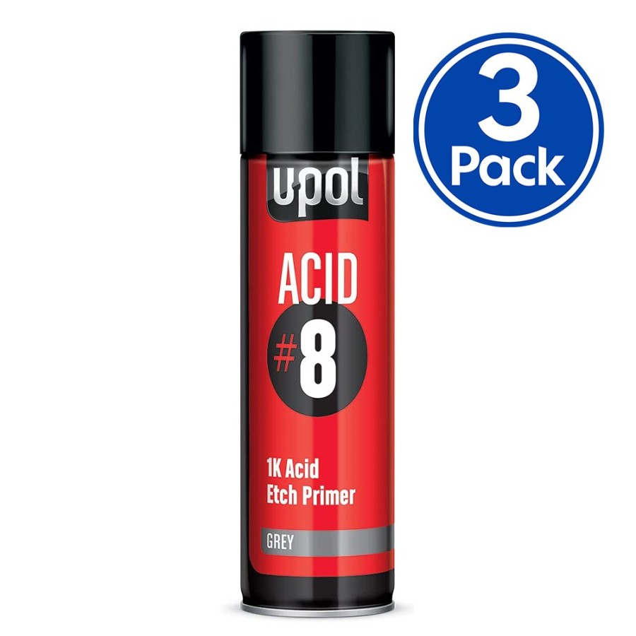 Paint U-Pol Primers | U-Pol Acid #8 1K Acid Etch Primer 450Ml X 3 Pack