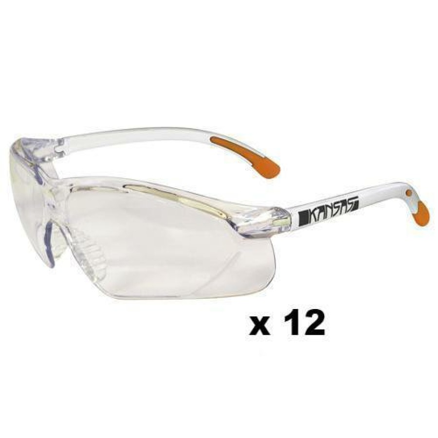 Safety Maxisafe Safety Glasses | Maxisafe Kansas Safety Glasses As/Nzs1337 Anti Scratch Fog Coating Clear X 12