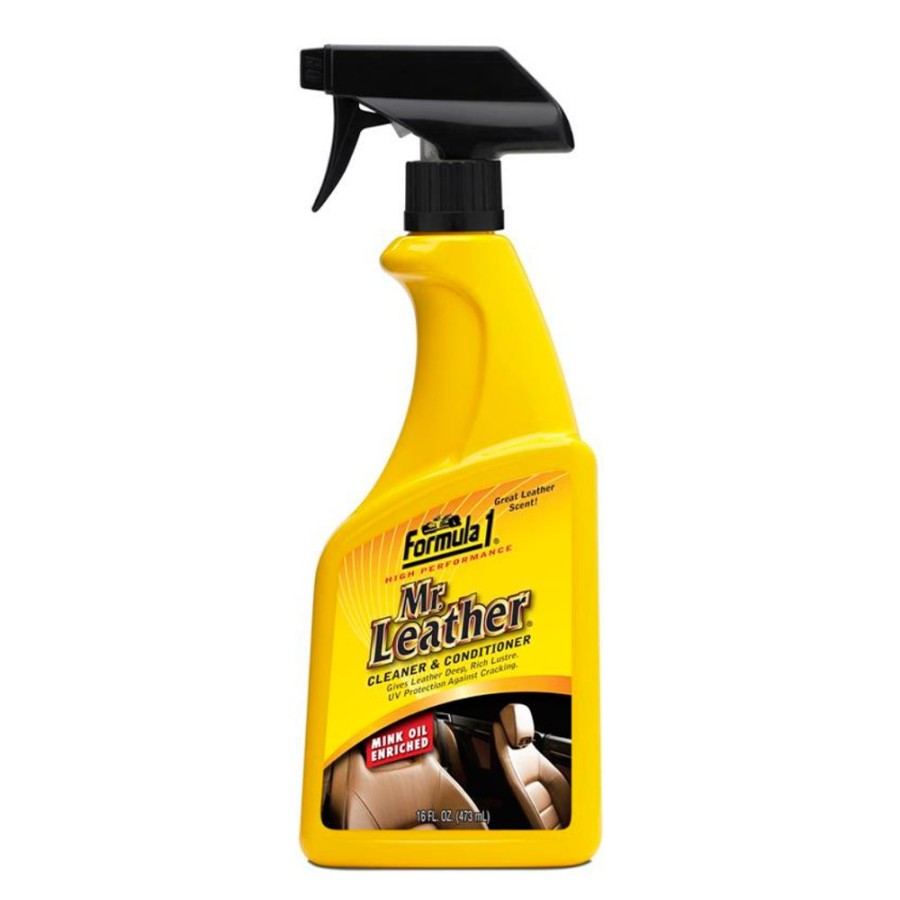 Car Care Formula 1 Leather & Vinyl | Formula 1 Mr Leather High Performance Leather Cleaner & Conditioner 473Ml