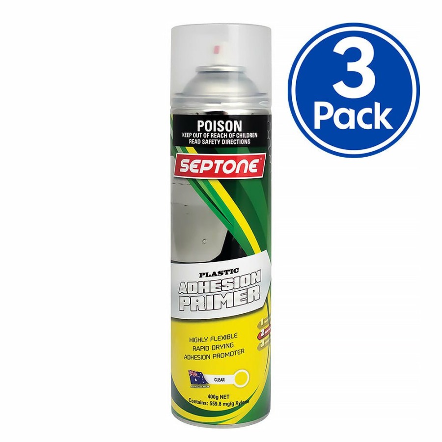 Paint Septone Adhesion Promoters | Septone Automotive Plastic Primer Adhesion Promotor Spray 400G Aerosol Clear X 3 Pack