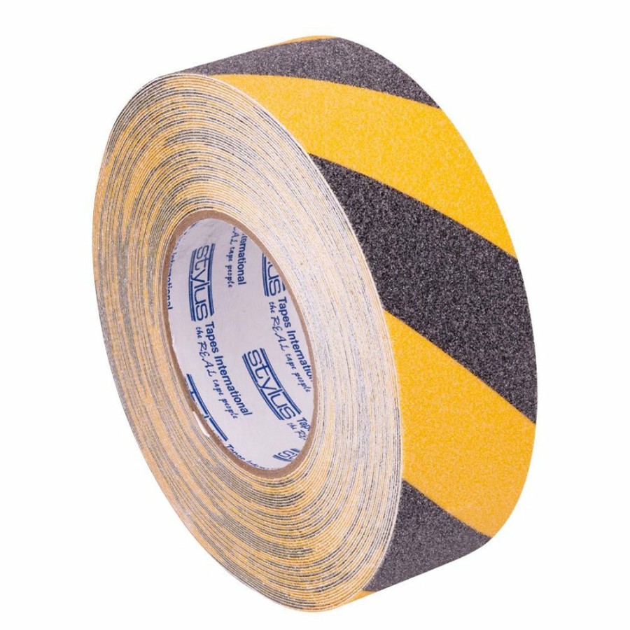 Safety Stylus Other | Stylus Anti-Slip Tape Hazard 50Mm X 18.2M Black/Yellow Non-Skid Safety Antislip