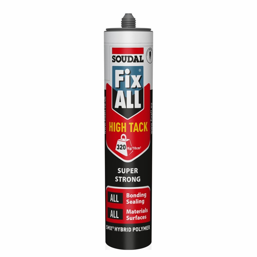 Adhesives & Sealants Soudal Adhesive/Sealants | Soudal Fix All High Tack Super Strong Adhesive Sealant 290Ml White Cartridge