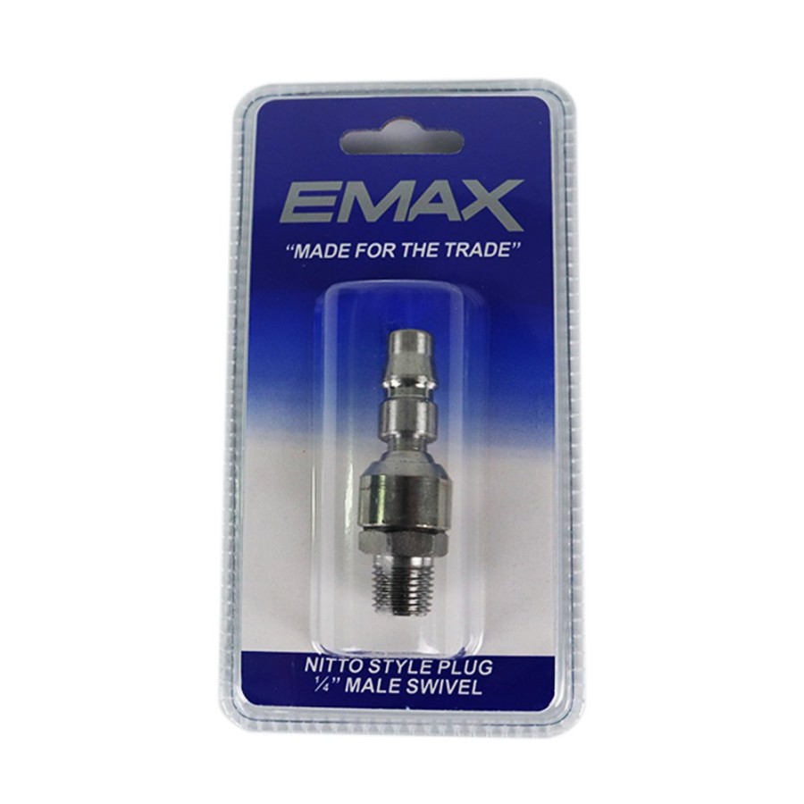 Spray Guns Emax Fittings | Emax 1/4" Male Swivel Plug Nitto Style