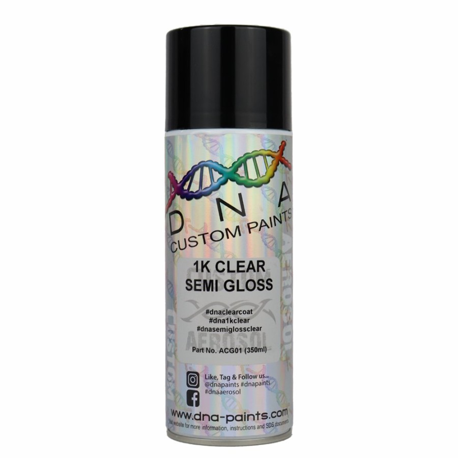 Paint DNA Paints Clear Coats | Dna Paints 1K Semi Gloss Clear Spray Paint 350Ml Aerosol