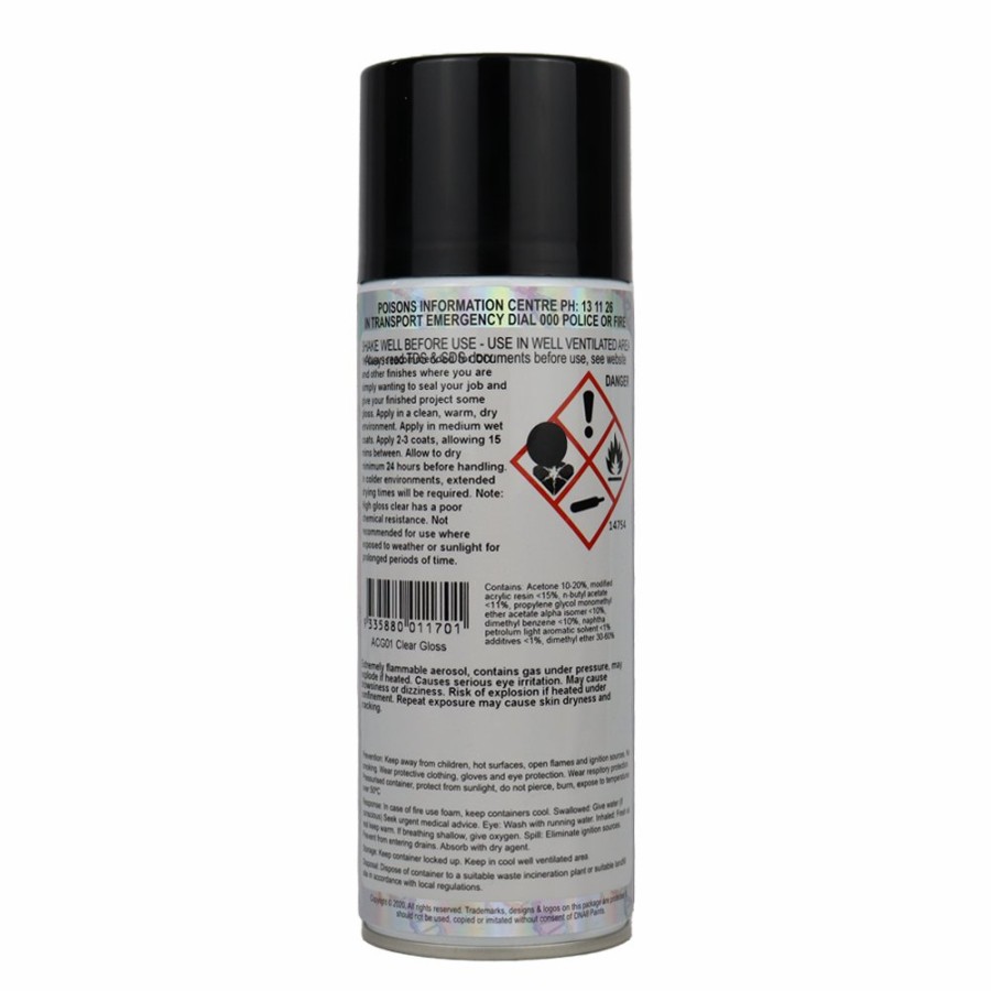 Paint DNA Paints Clear Coats | Dna Paints 1K Semi Gloss Clear Spray Paint 350Ml Aerosol