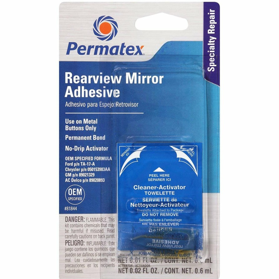 Adhesives & Sealants Permatex | Permatex Professional Strength Rearview Mirror Adhesive Kit