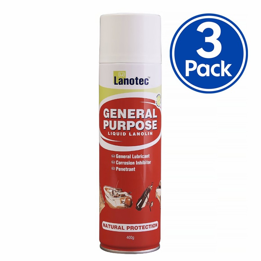 Paint Lanotec Lanolin | Lanotec General Purpose Liquid Lanolin 400G Spray Lubricant Corrosion Inhibitor X 3 Pack