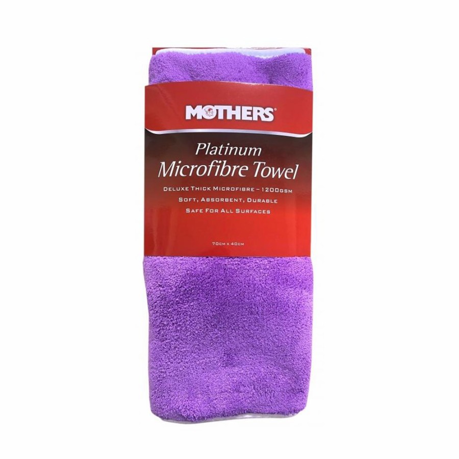 Car Care Mothers Microfibre Cloths & Towels | Mothers Platinum Microfibre Towel 70Cm X 40Cm Deluxe Thick 1200Gsm