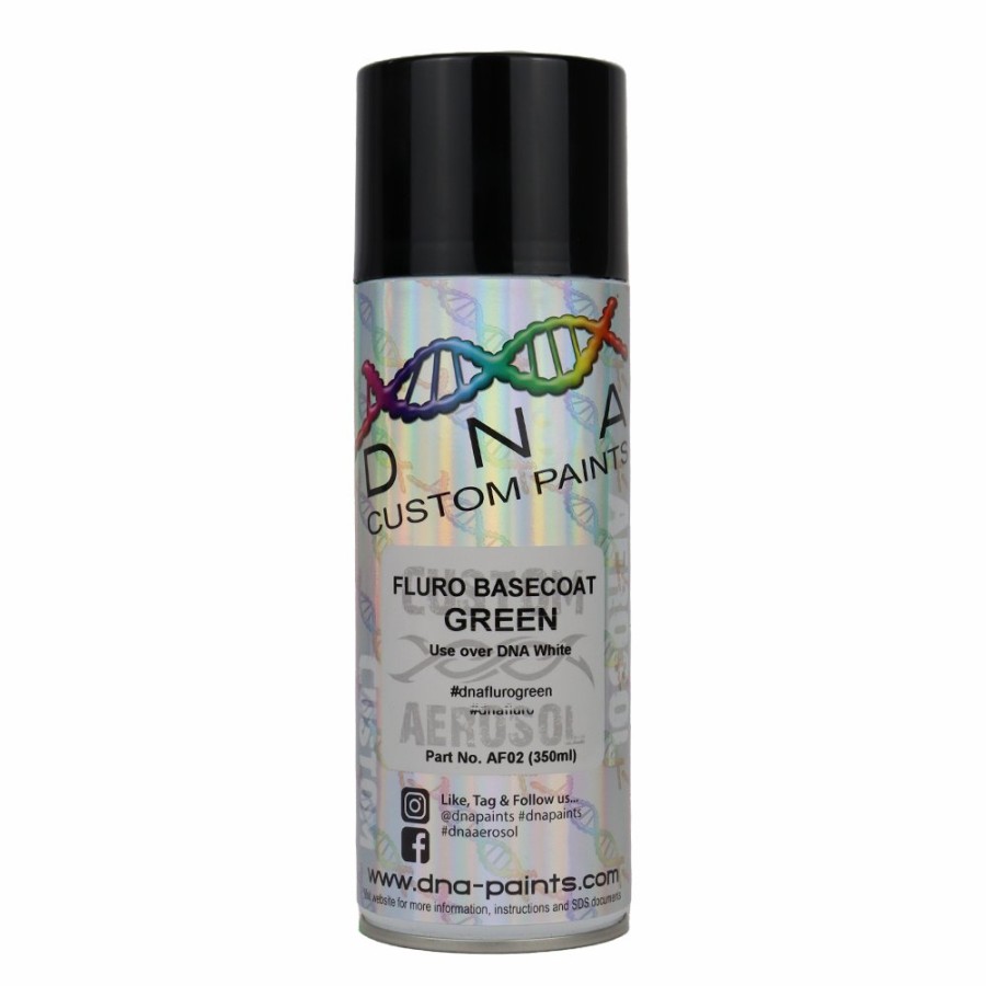 Paint DNA Paints Top Coats | Dna Paints Fluro Basecoat Spray Paint 350Ml Aerosol Fluorescent Green