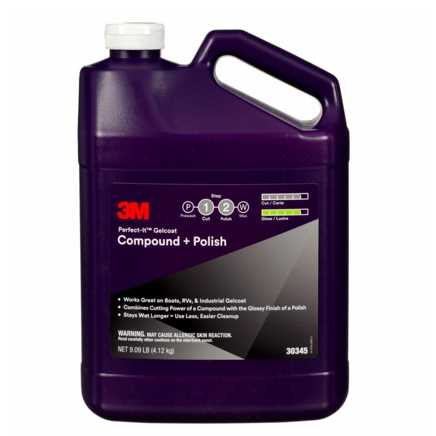 Boat Care 3M Cutting Compounds | 3M 30345 Perfect-It Gelcoat Cutting Compound & Polish 3.78L For Caravans, Marine