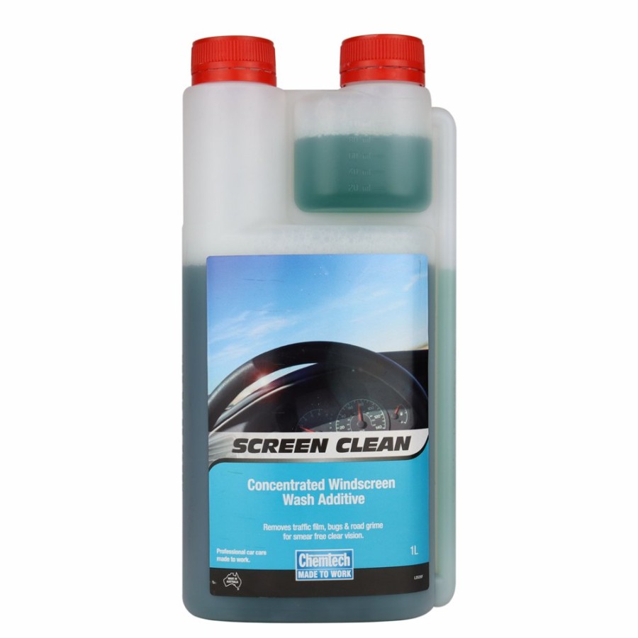 Car Care Chemtech Windscreen & Glass | Chemtech Screen Clean Concentrated Windscreen Wash Additive 1L