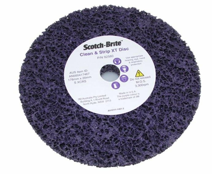 Cutting & Abrasives 3M | 3M 92580 Scotch Brite Clean & Strip Xt Disc 178Mm X 20Mm