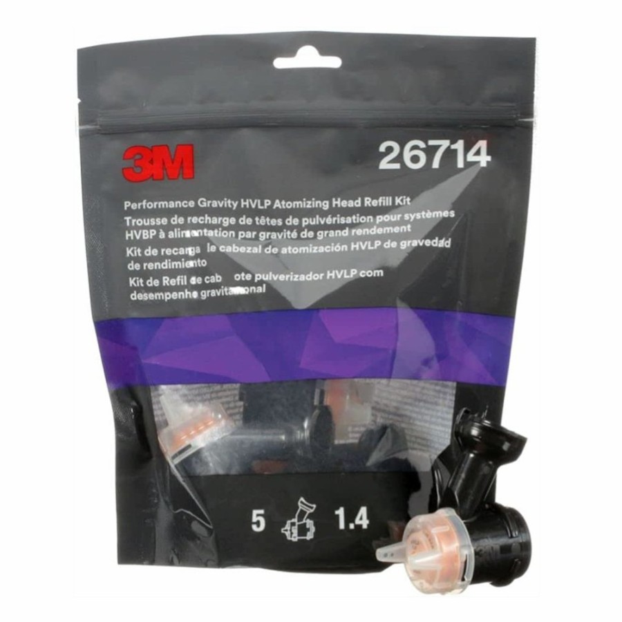 Spray Guns 3M Accuspray Spray Heads | 3M 26714 Perf Accuspray Atomizing Head Refill Kit 1.4Mm 5 Pack