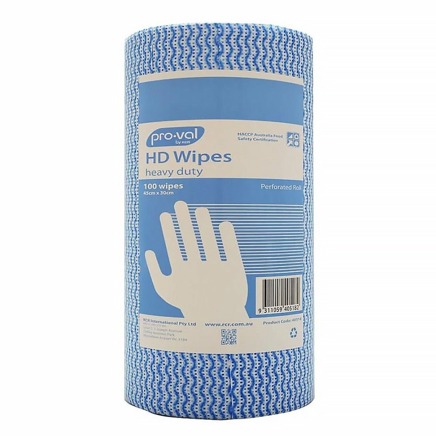 Cleaning Proval Rags & Wipes | Proval Heavy Duty Blue Hd Workshop Cleaning Wipes Roll X 100 Wipes