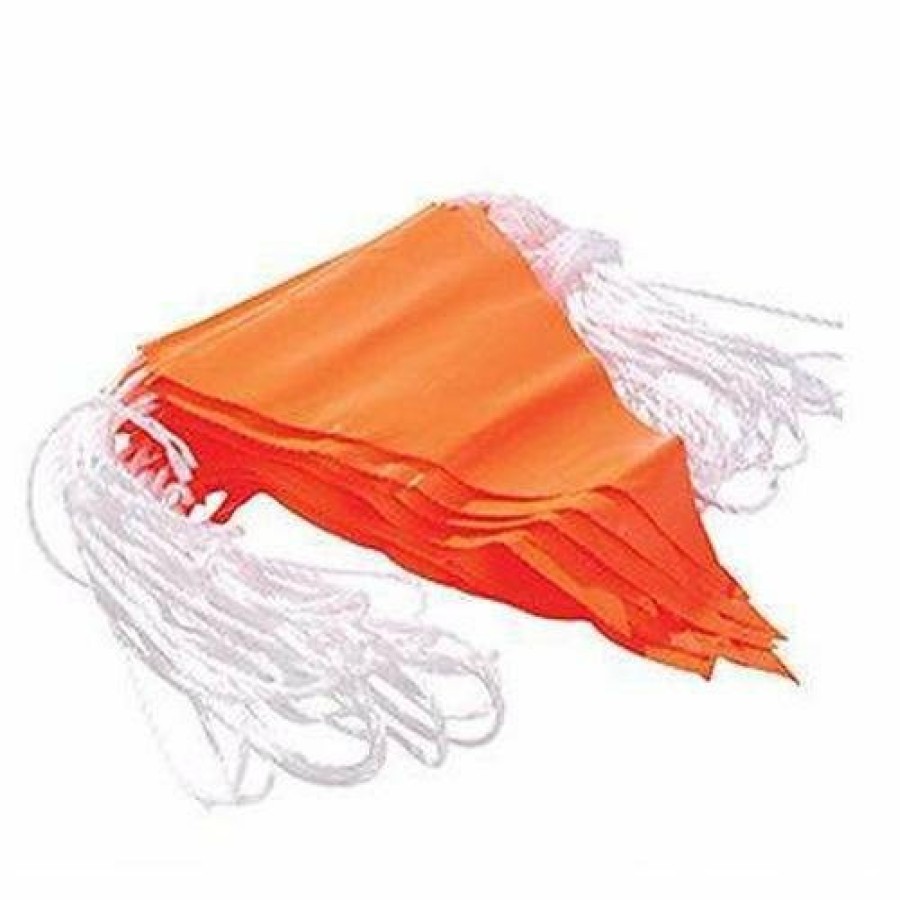 Safety Maxisafe | Maxisafe Orange Pvc Bunting Flag Line - 30M Roadwork Barrier Sporting Events