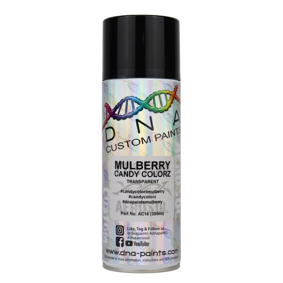 Paint DNA Paints Top Coats | Dna Paints Candy Colorz Spray Paint 350Ml Aerosol Candy Mulberry