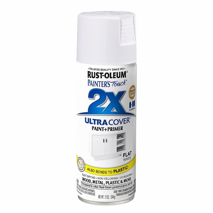 Paint Rust-Oleum Specialty | Rust-Oleum 2X Ultra Cover Flat Paint & Primer Spray Paint 340G Matte White