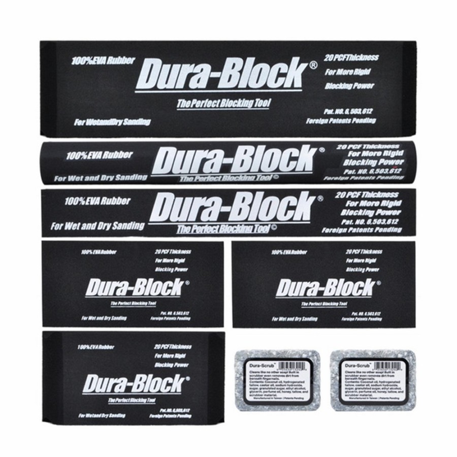 Cutting & Abrasives Dura-Block Blocks | Dura-Block 6 Piece Sanding Block Kit 100% Eva Rubber Af44A