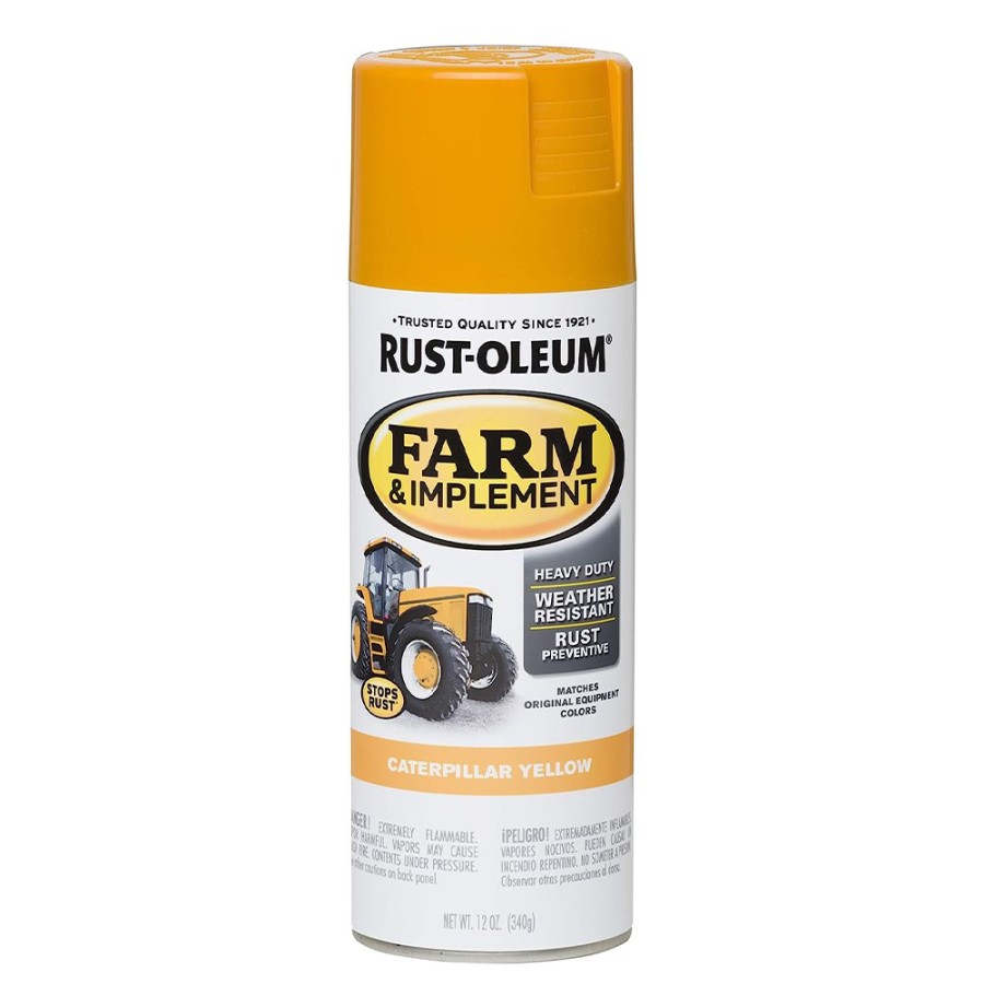 Paint Rust-Oleum Topcoats | Rust-Oleum Farm Equipment Spray Paint Caterpillar Yellow 340G