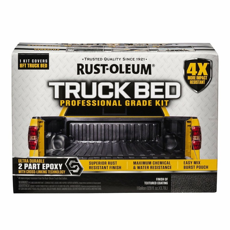 Paint Rust-Oleum Bedliner | Rustoleum Professional Grade Truck Bed Liner Kit 3.78L Black 2-Part Epoxy