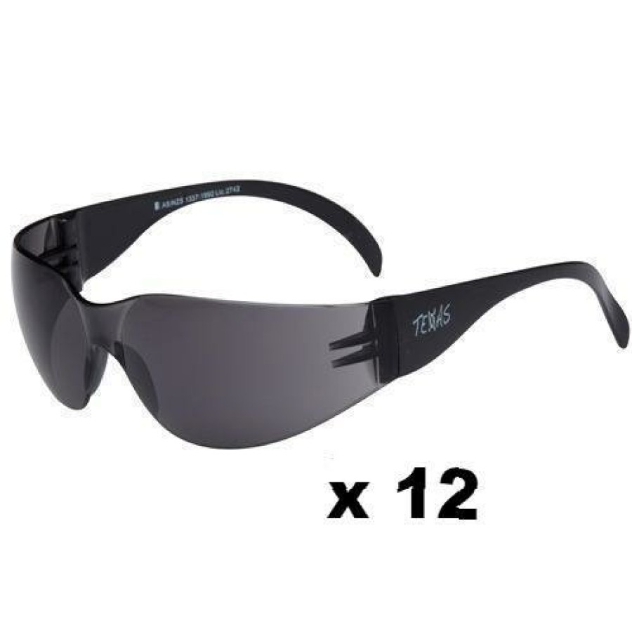 Safety Maxisafe Safety Glasses | Maxisafe Texas Safety Glasses As/Nzs1337 Anti Scratch Fog Coating Smoke X 12