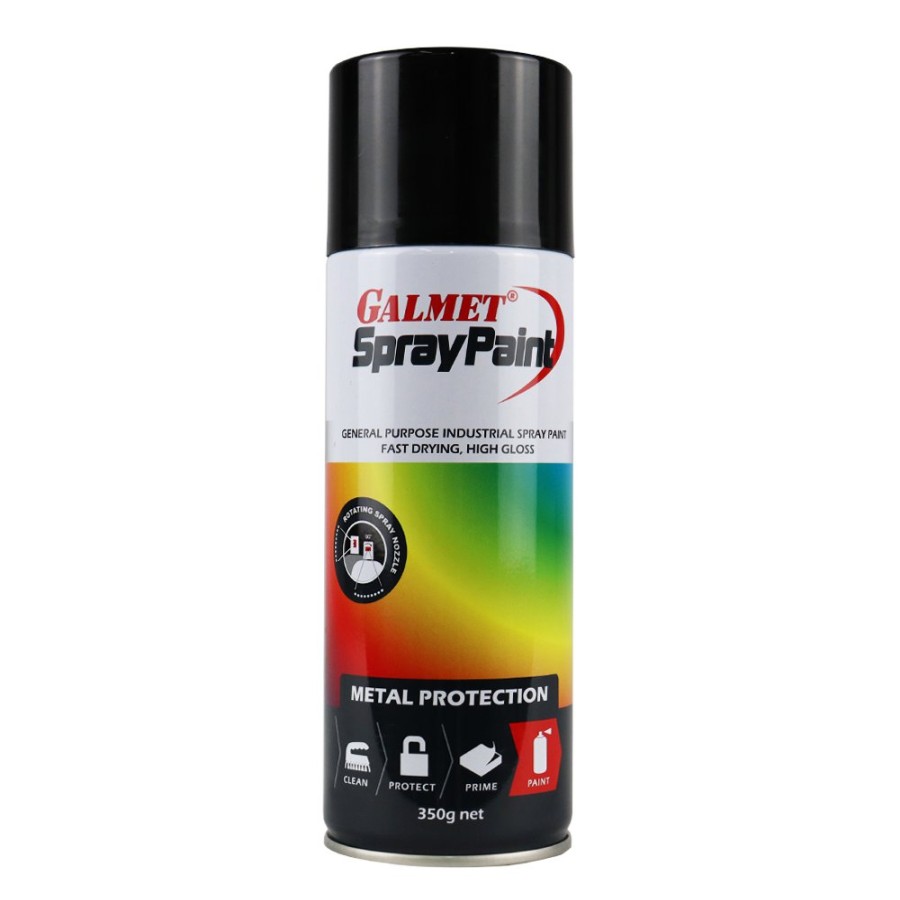 Paint Galmet Topcoats | Galmet® Quick Dry Enamel Topcoat 350G Gloss Black