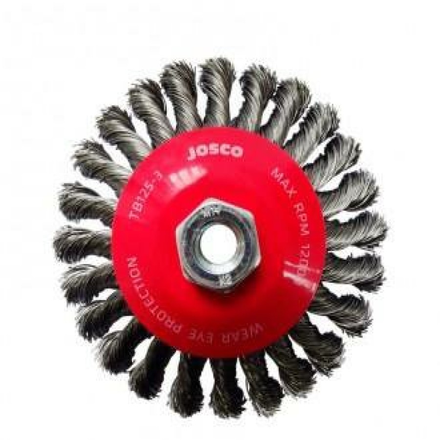 Cutting & Abrasives Josco | Josco 125Mm Twistknot Wire Bevel Brush