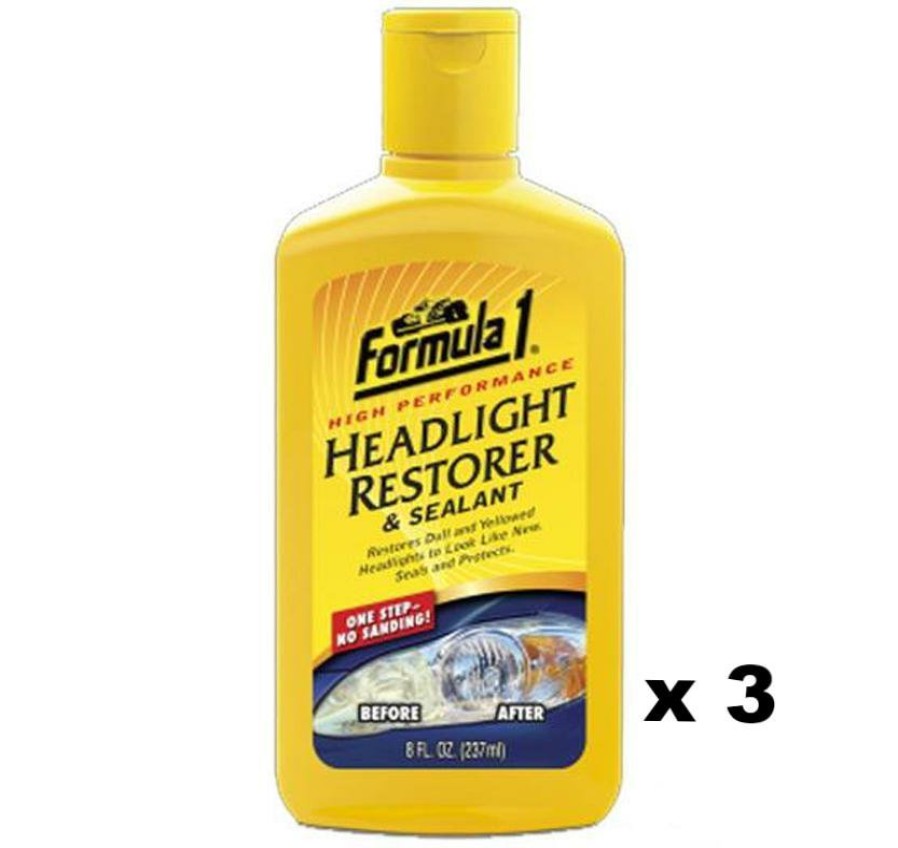 Car Care Formula 1 Headlights | F1 Headlight Plastic Restorer Restoration Sealant 237Ml Boat Car Motorcycle X 3