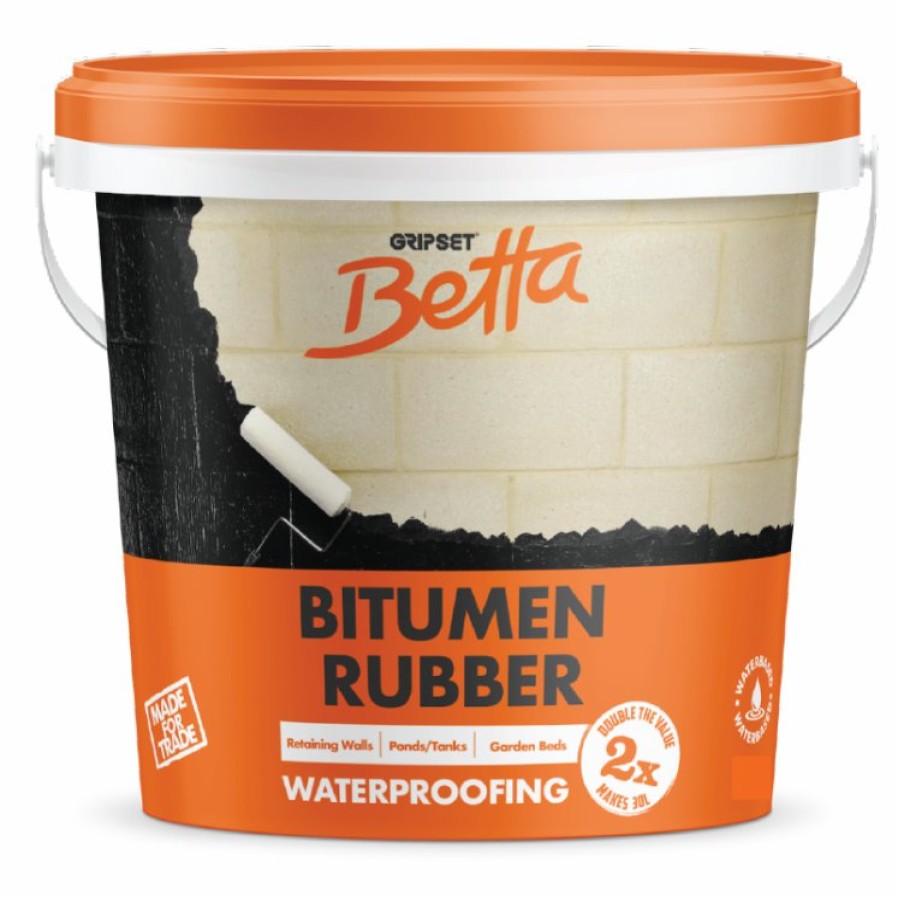 Paint Bondall Waterproofing | Gripset Betta Waterbased Bitumen Rubber 1Lt For Waterproofing Fish Ponds Wet Areas